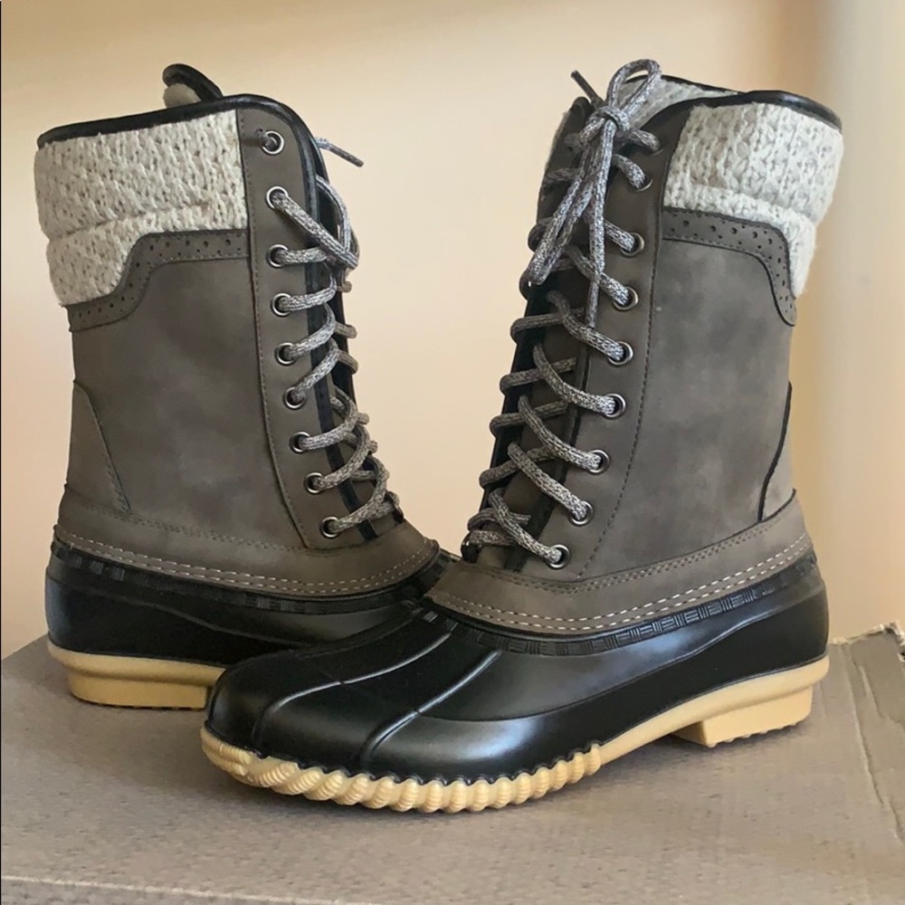 Grey booties